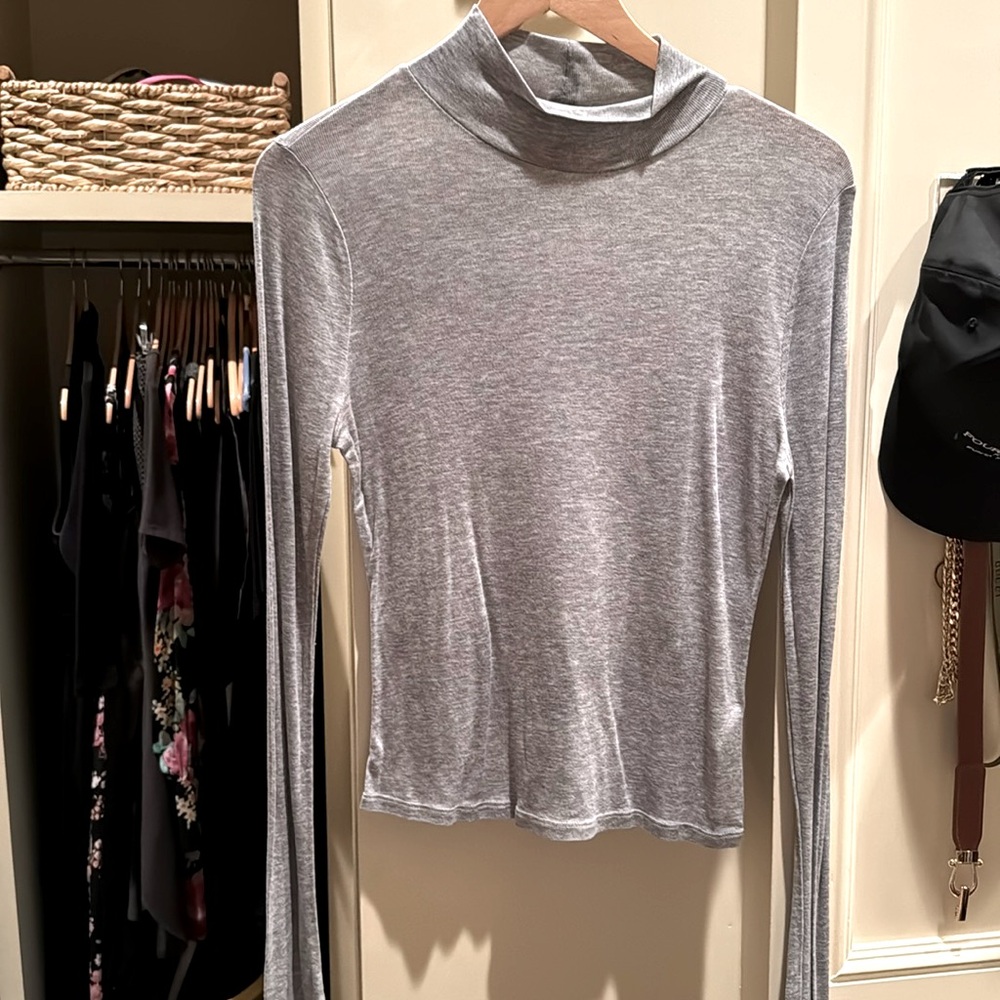 TOPSHOP light Heather grey turtleneck, US 8